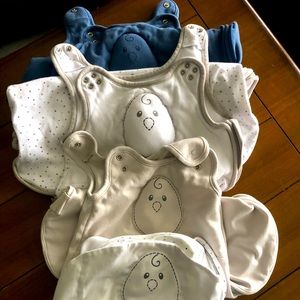 Set of 4 used nested bean sleep sacks (all 4 for price of $75)